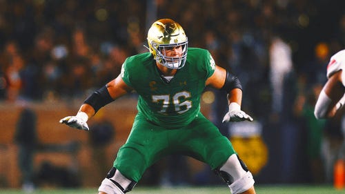 NOTRE DAME FIGHTING IRISH Trending Image: Chargers OT Joe Alt wants to be 'dominant' with strike, loves Jim Harbaugh